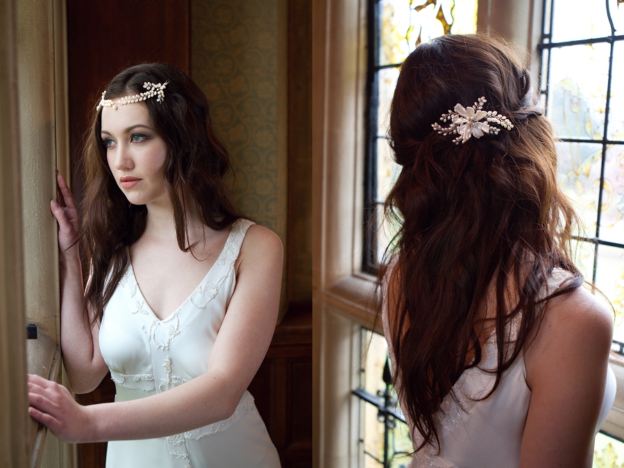 Hanbury Manor Bridal Shoot 1920s wedding inspiration vintage Wedding Hair Accessories